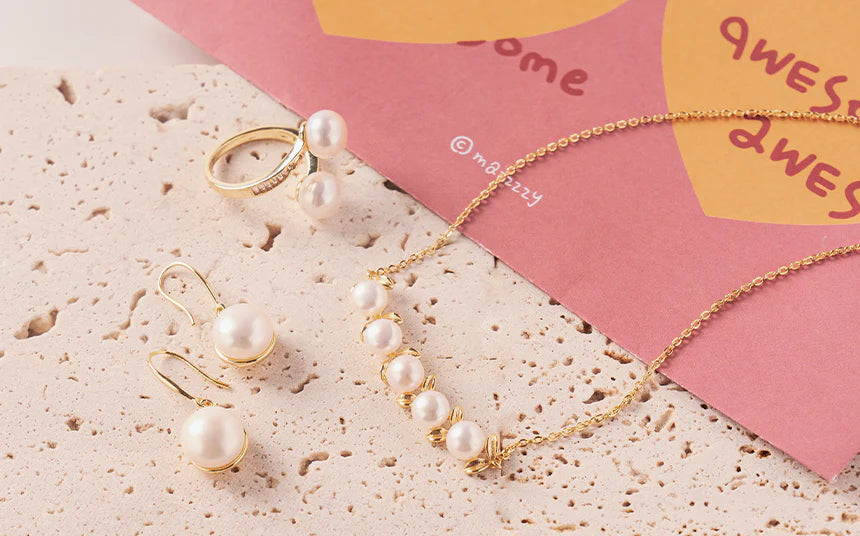 Step into Preala's exquisite collection: Pearl Earrings