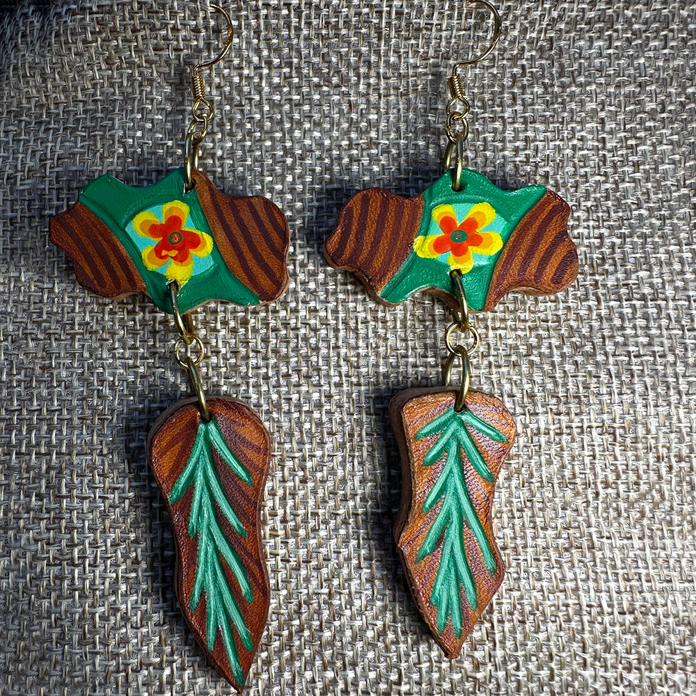 “Brownwood” Hand Made Genuine Leather Earing Ware