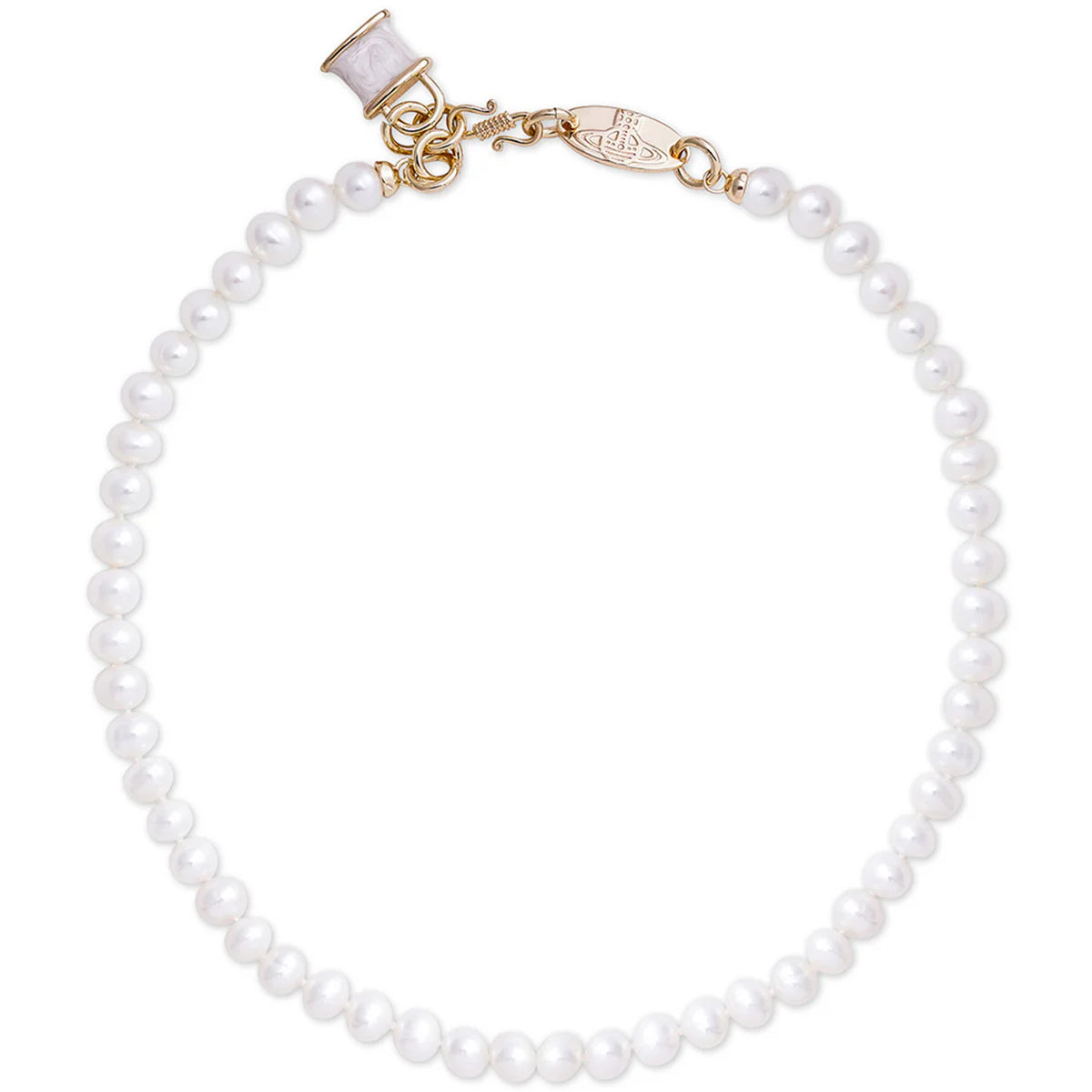 7-8mm Freshwater Pearl 'Heart Lock' Necklace