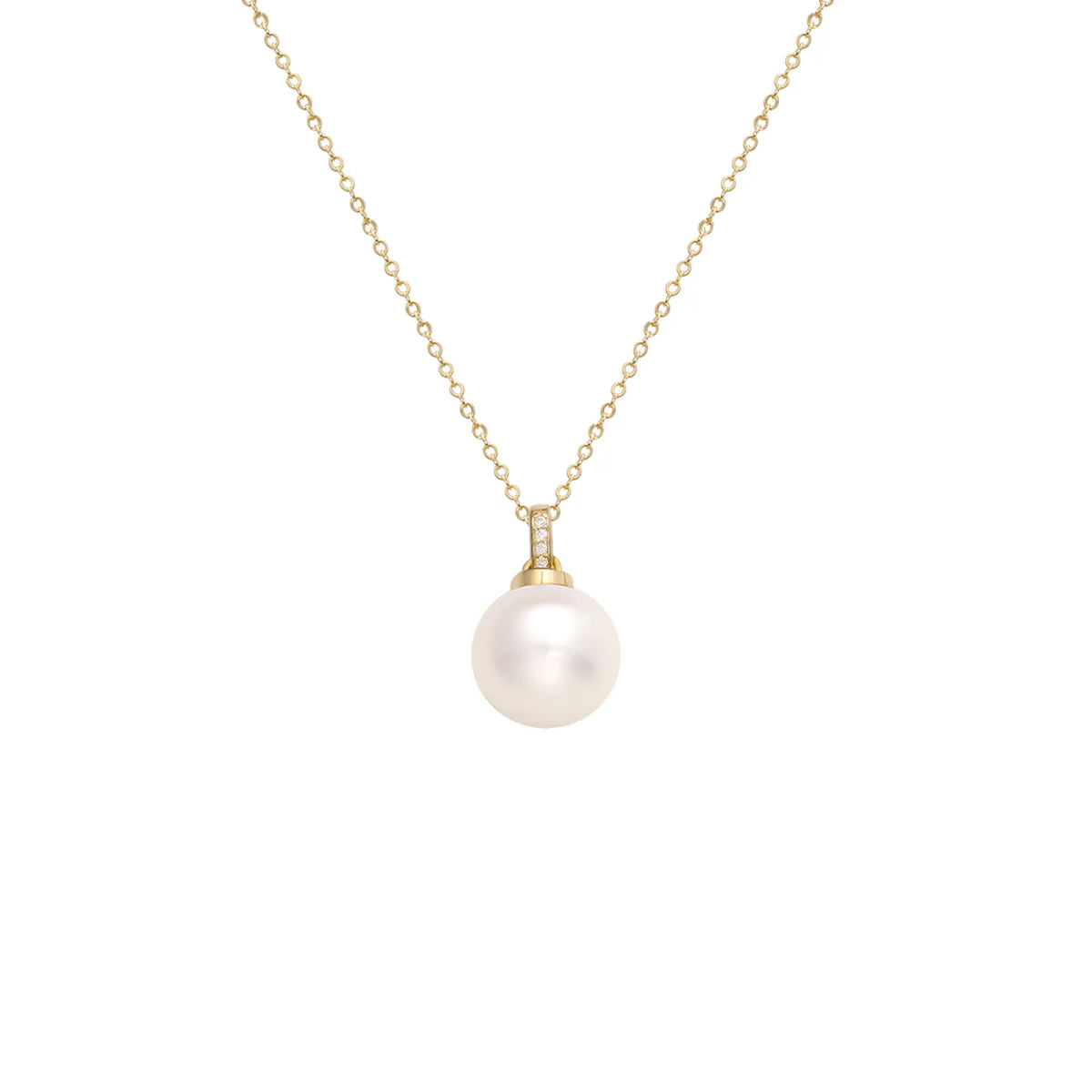 11-12mm Freshwater Pearl & Diamond Pendant