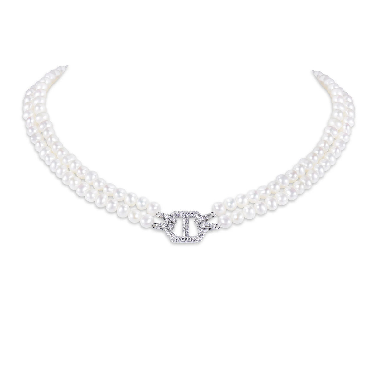 'Freedom' 5.0-6.0mm Double Strand Pearl Necklace