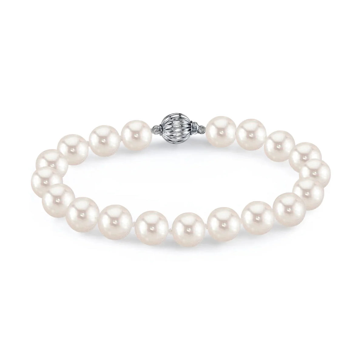 7.0-7.5mm White Freshwater Pearl Bracelet - AAAA Quality