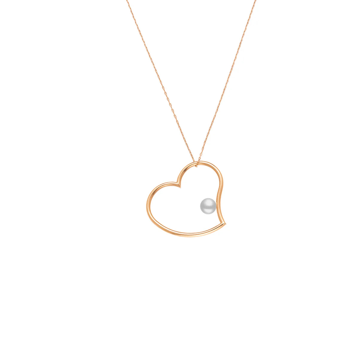 Japanese Akoya Pearl Heart Pendant