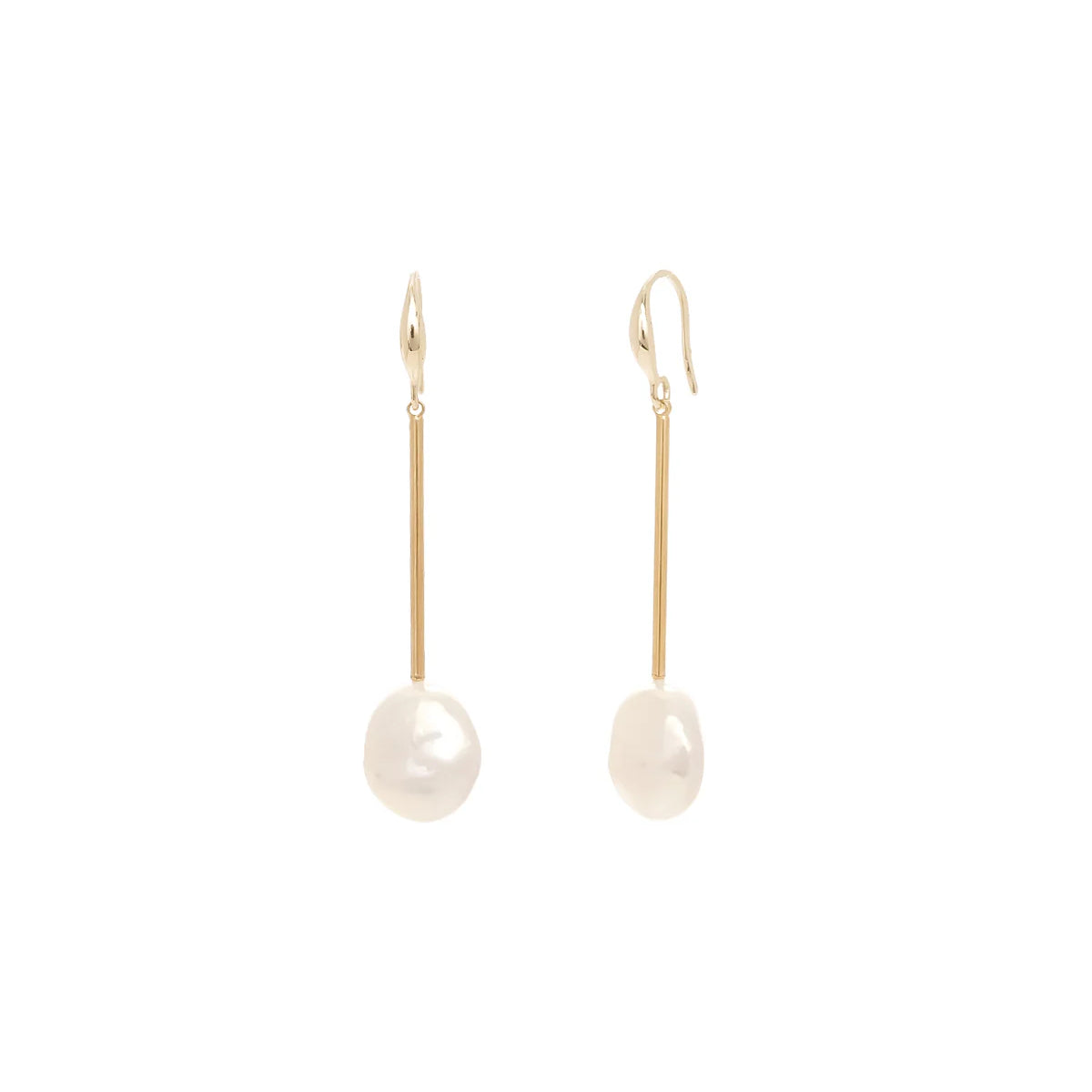 10-11mm Baroque Pearl Simplicity Drop Earrings