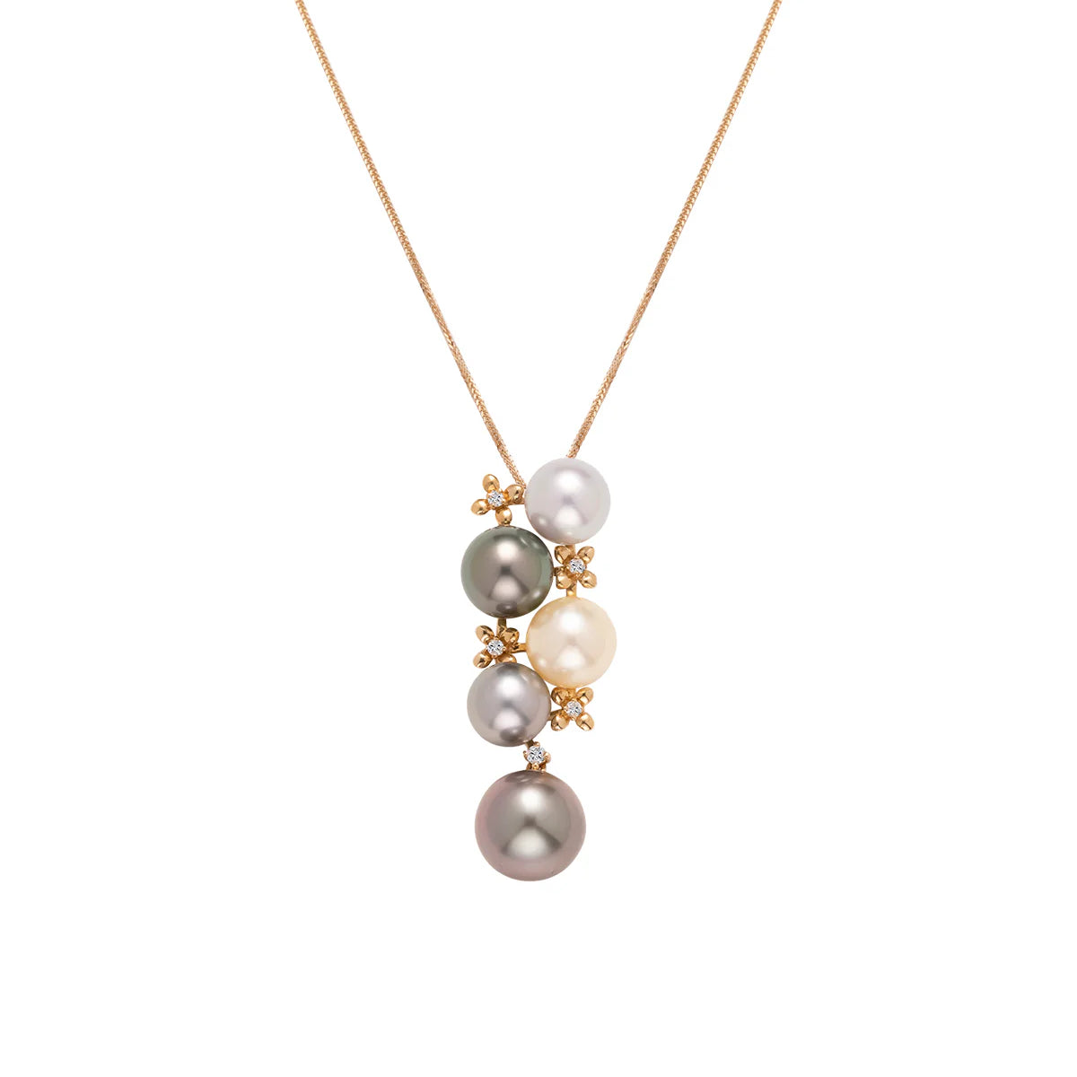 Tahitian & Golden South Sea Pearls & Diamond Pendant