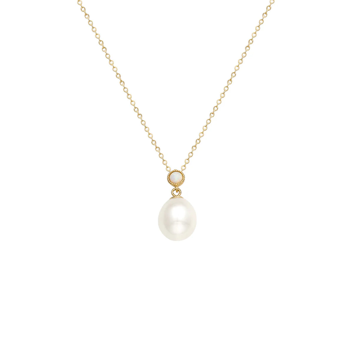 12-13mm White Freshwater Pearl & Diamond Pendant