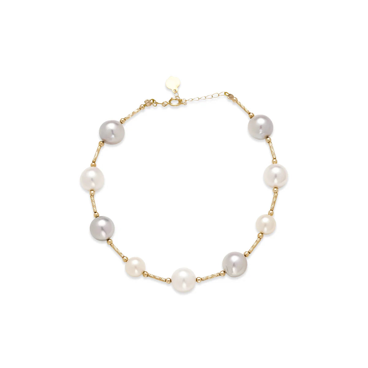 18K Gold Japanese Akoya Pearl Tincup Bracelet