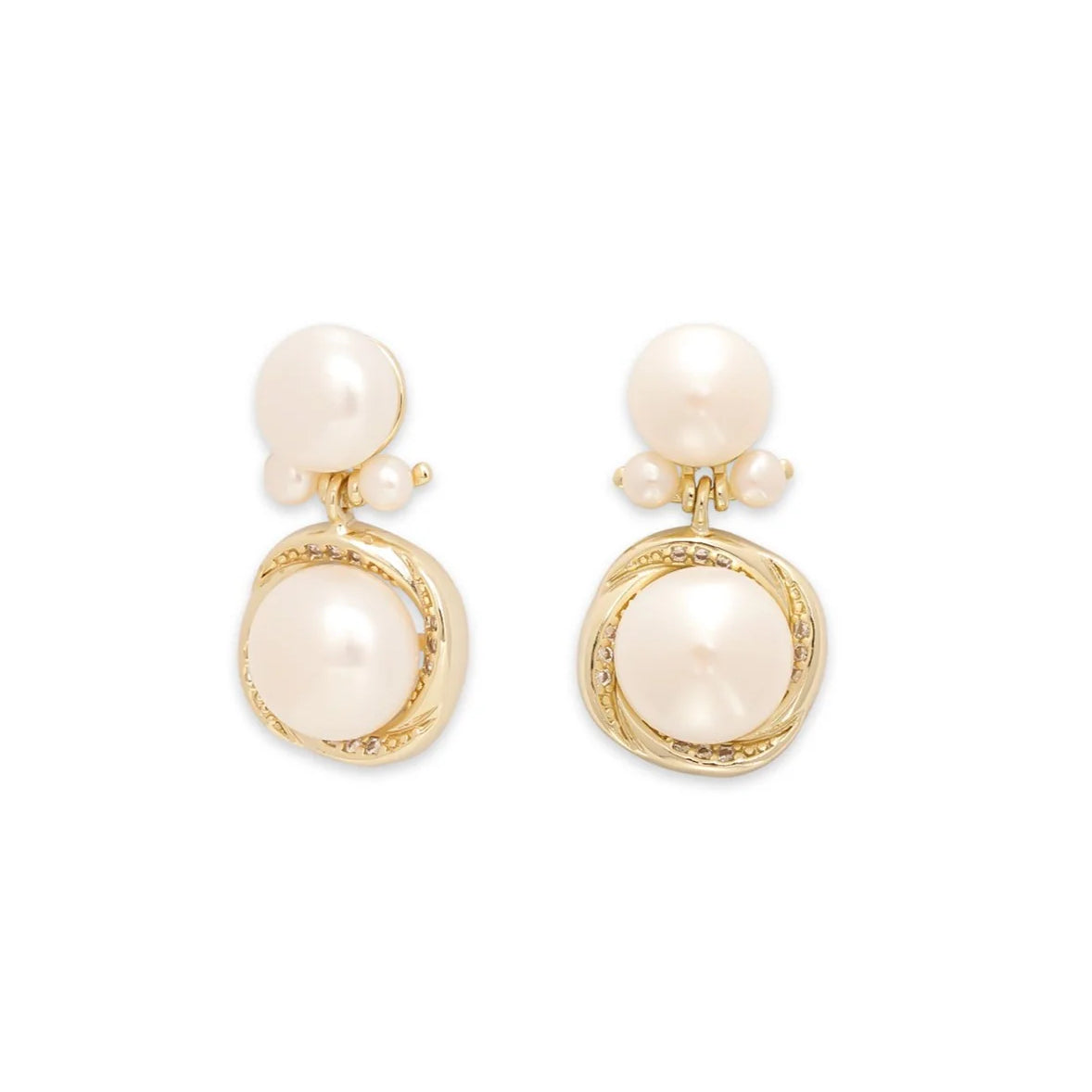 10-11mm Freshwater Pearl Eddy Earrings