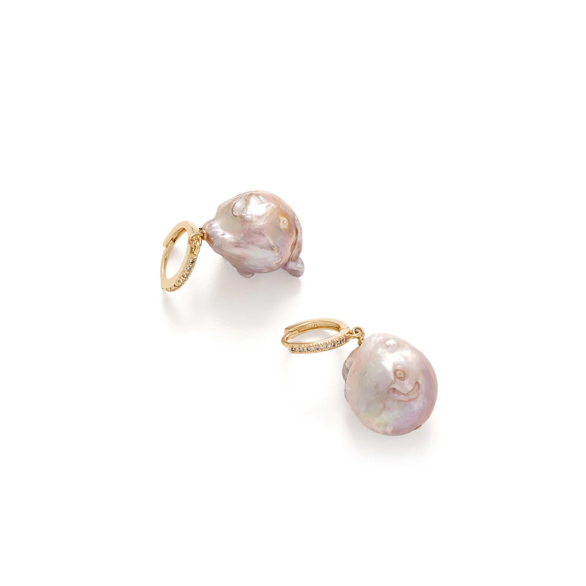 16-17mm Colored Baroque Freshwater Pearl Earrings