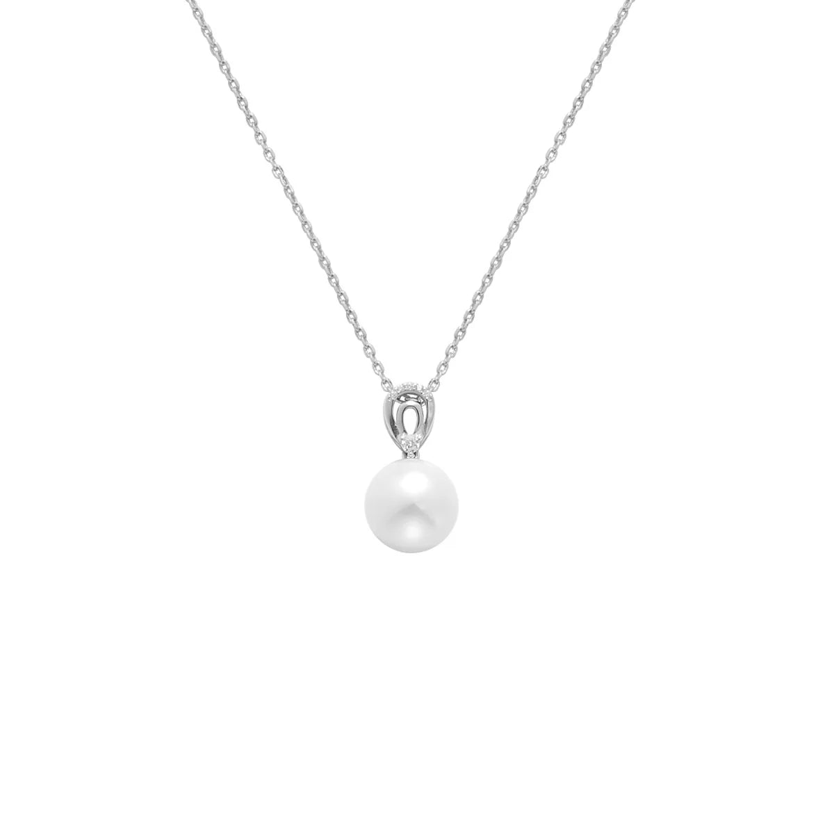 Freshwater Pearl Silver Oval Pendant