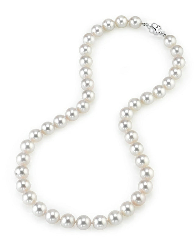 10.0-10.5mm Japanese Akoya White Pearl Necklace - GIA Certified