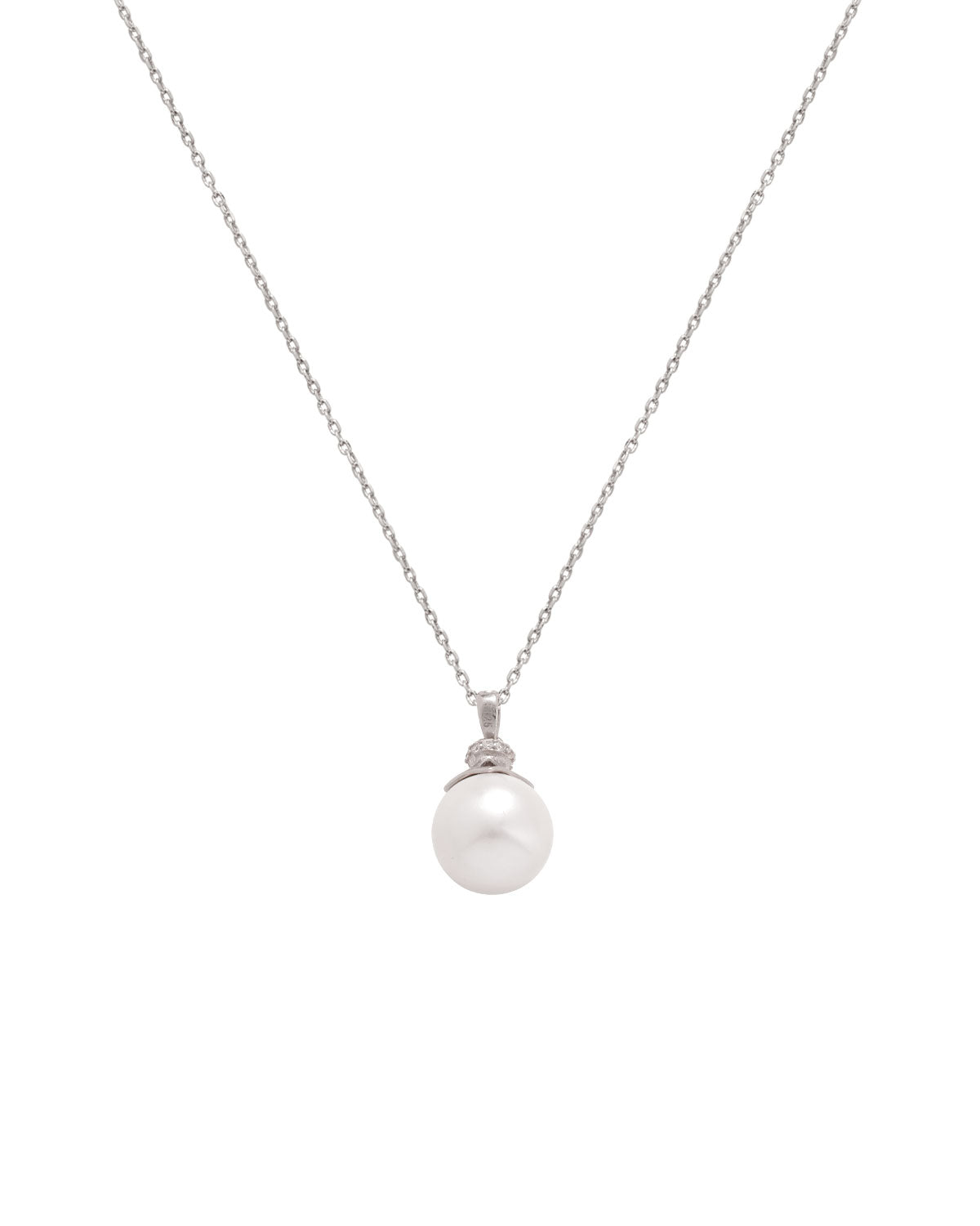 Freshwater Pearl Silver Hat Pendant - Preala Jewels #