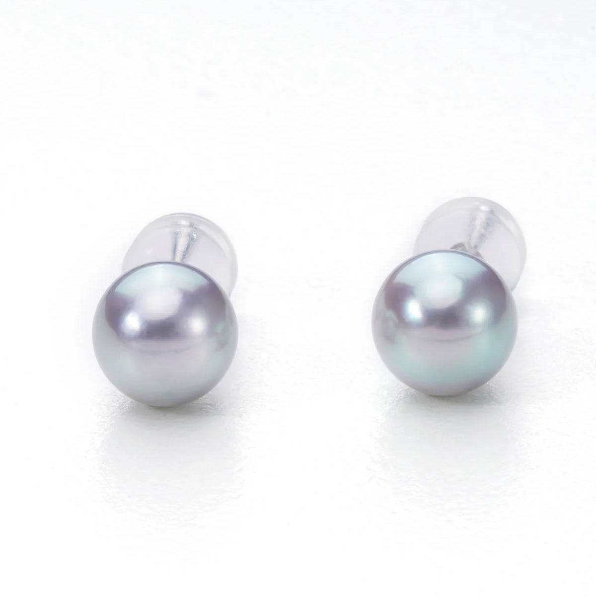 7-7.5mm Silver Akoya Madama Stud Earrings