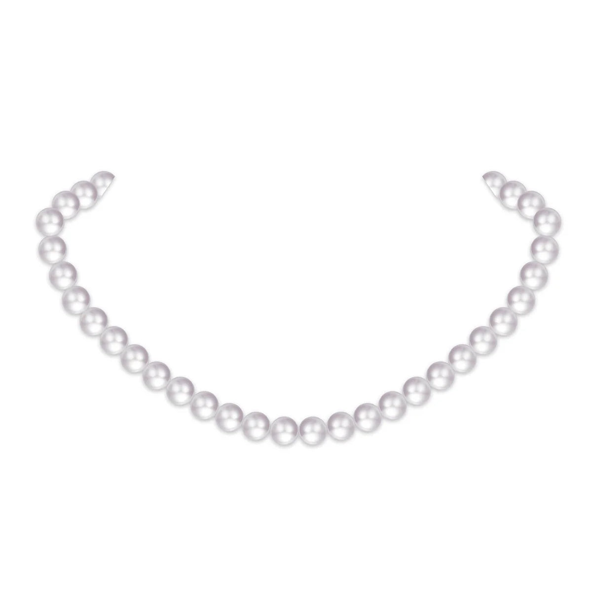 7.5-8.0mm Japanese Akoya White Pearl Necklace- AAA Quality