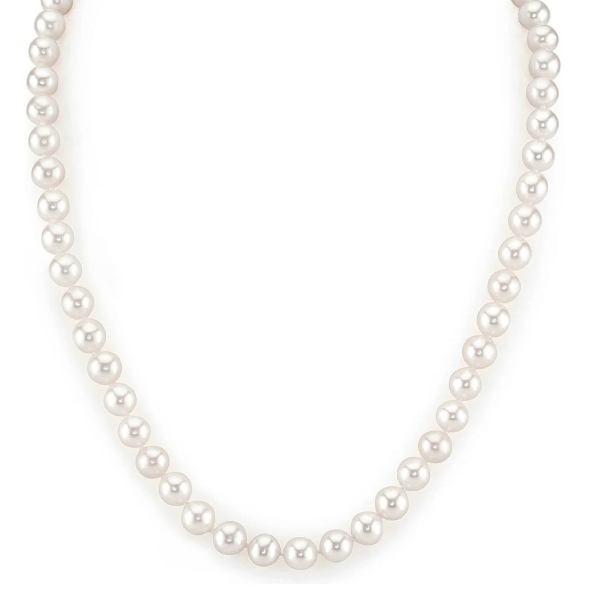 Customized 8.0-8.5mm White Freshwater Pearl Necklace - AAAA Quality