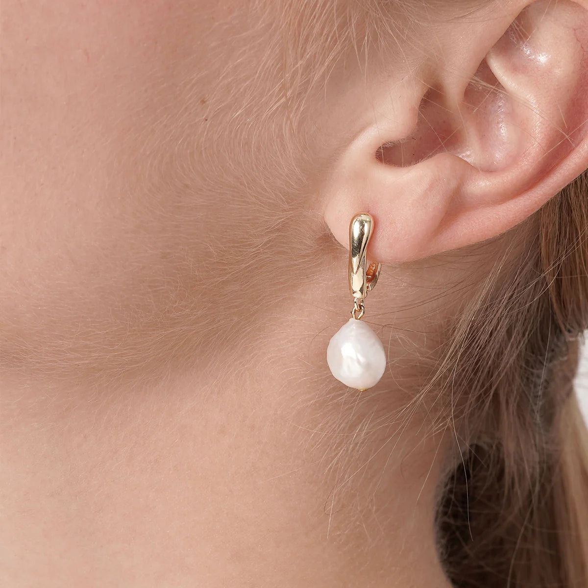 11-12mm Baroque Freshwater Pearl Drop Earrings