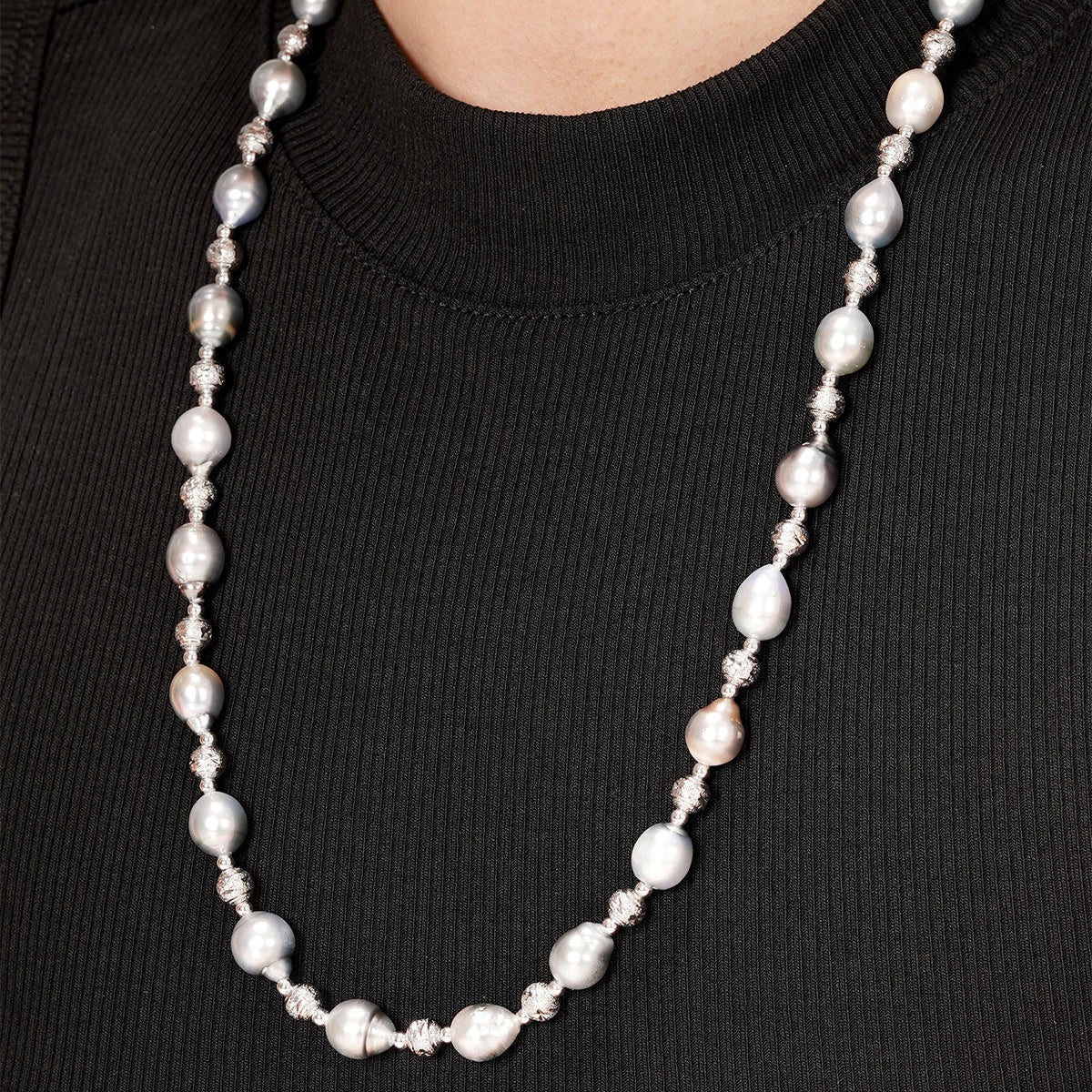 9.5-10mm Tahitian Baroque Pearl Necklace