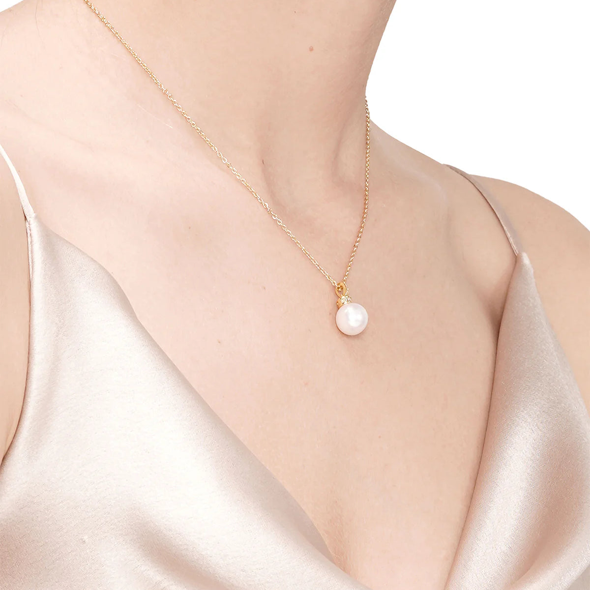 Freshwater Pearl Gold Hollow Pendant