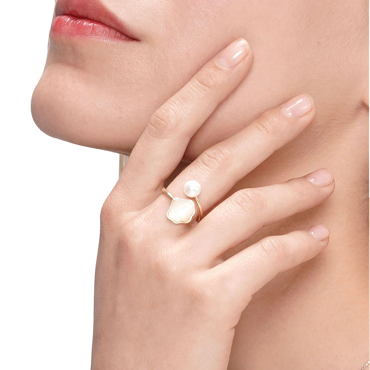 11-12mm Freshwater Pearl Shell Ring