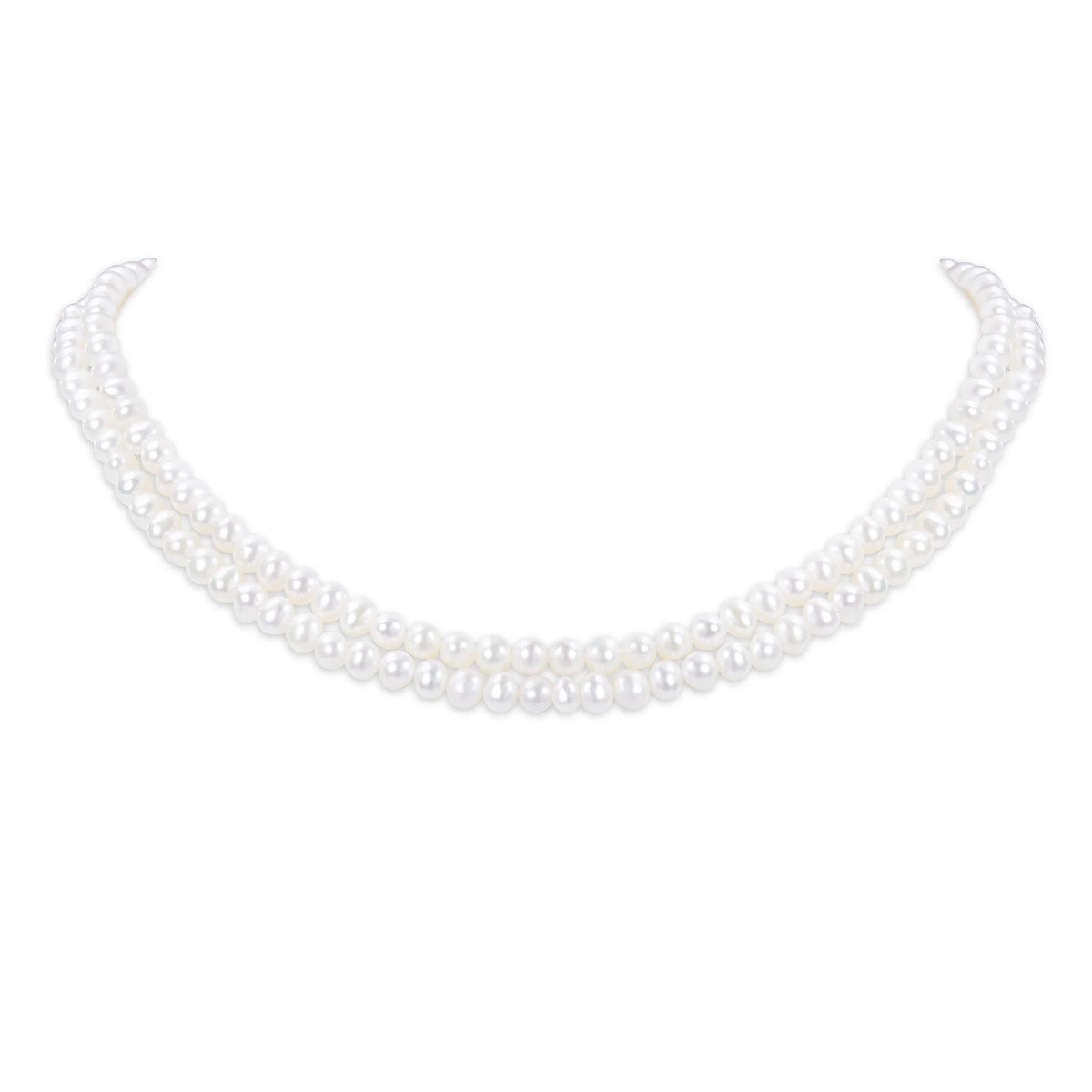 'Freedom' 5.0-6.0mm Double Strand Pearl Necklace