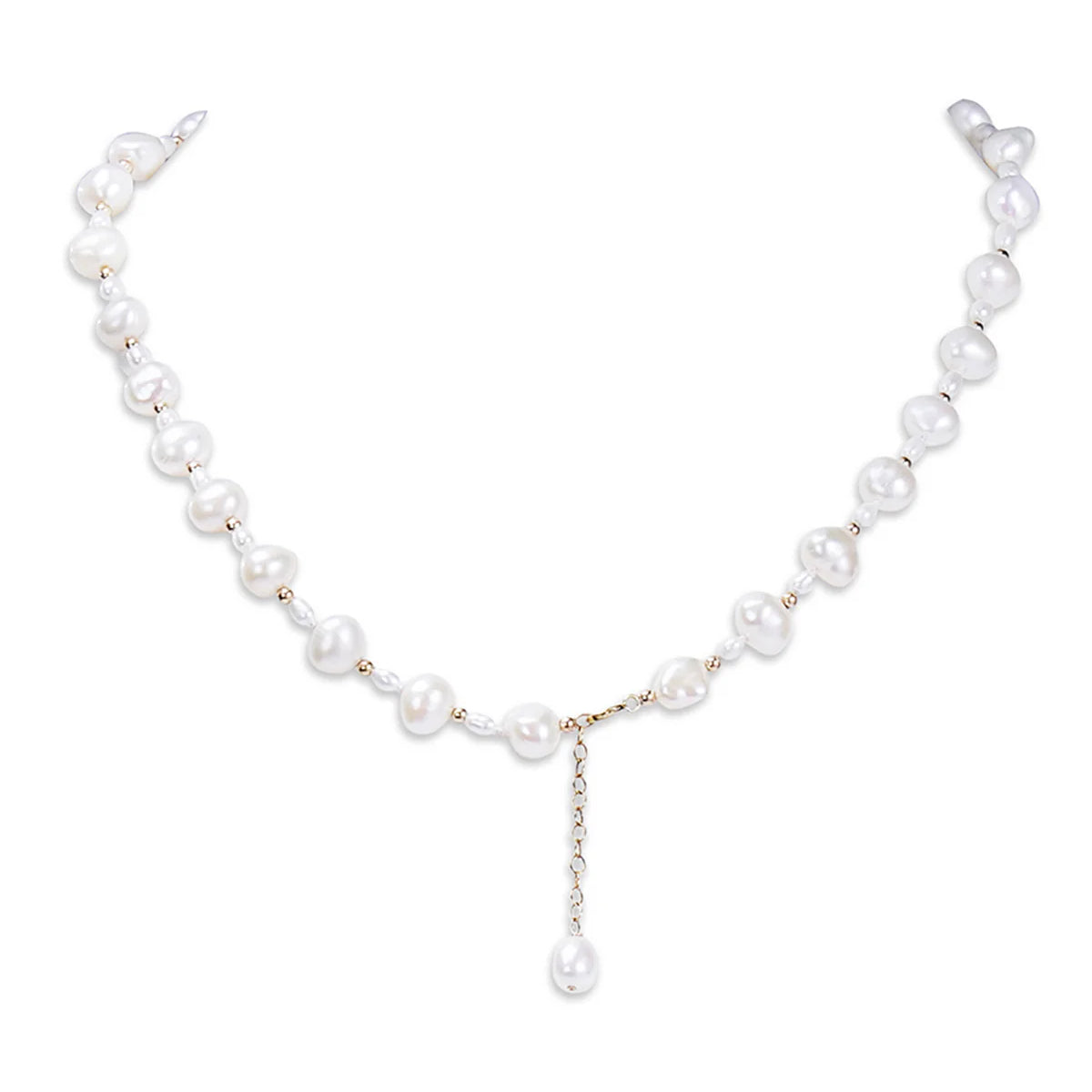 4-5mm Baroque Freshwater Pearl Gap Necklace