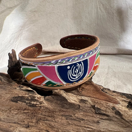 “Spiral Pattern” Hand Made Genuine Leather Bracelet