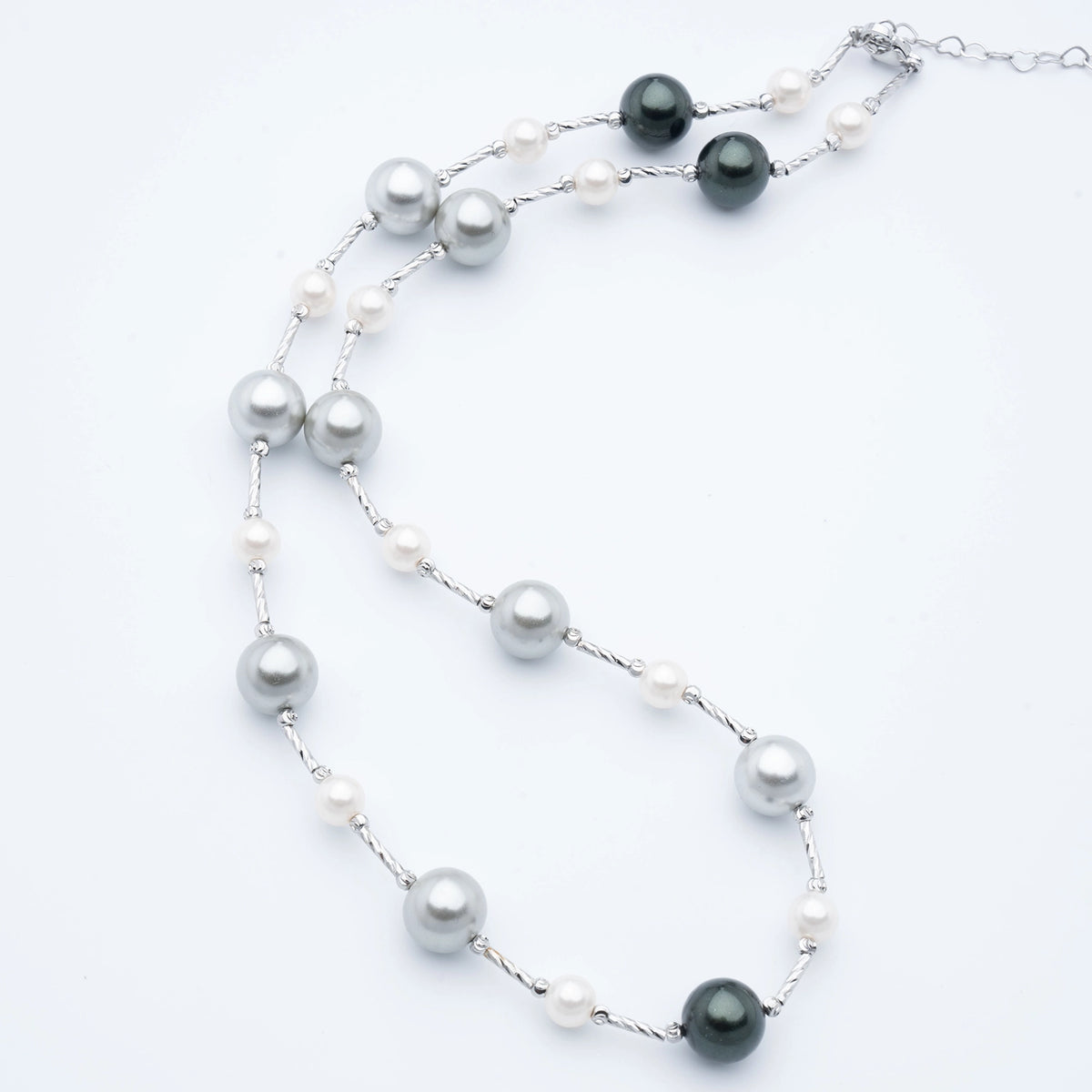 4.0-8.0mm MultiColor Freshwater Pearl Tincup Necklace - AAAA Quality