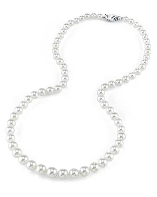 5.0-7.0mm Japanese Akoya White Graduated Pearl Necklace