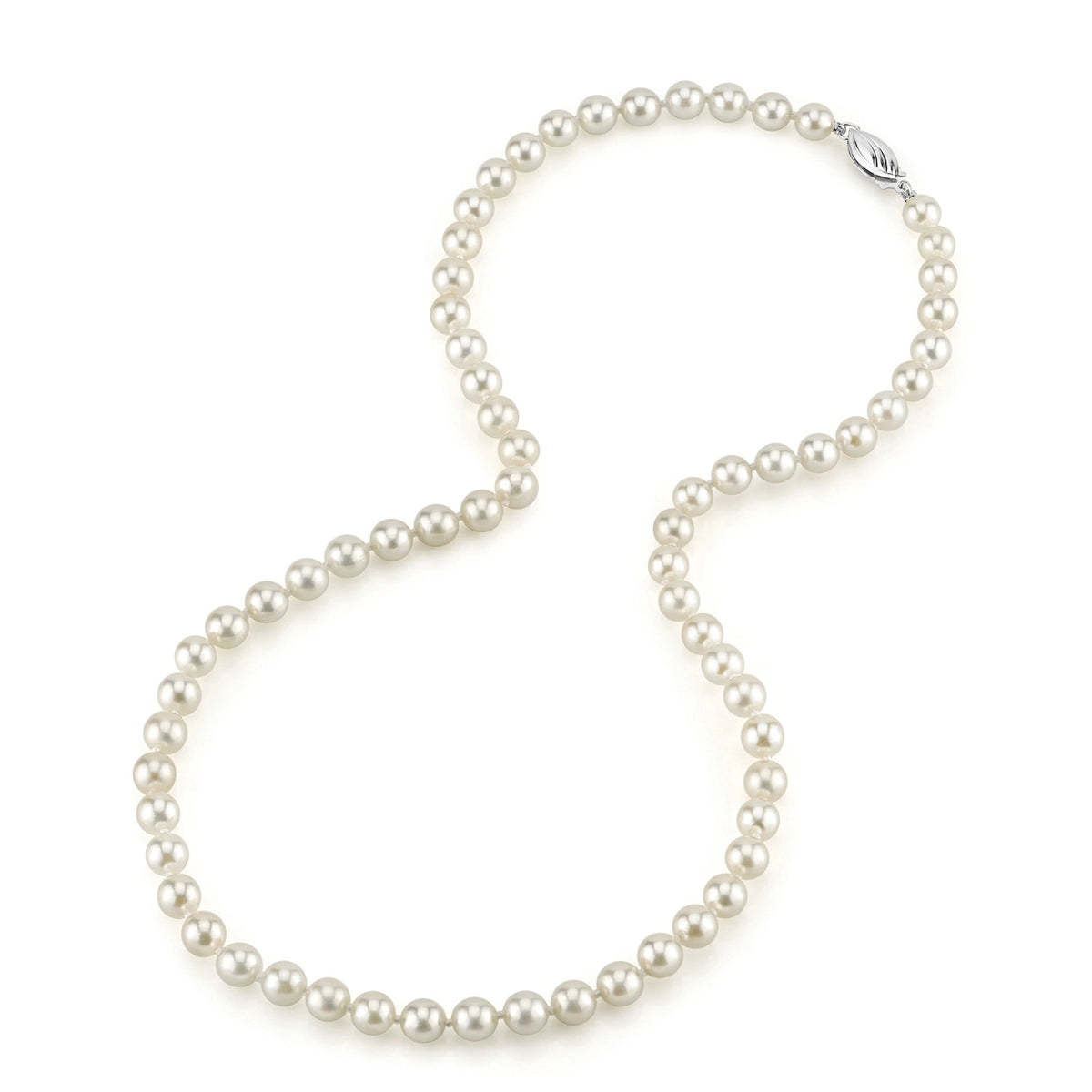 5.5-6.0mm Japanese Akoya White Pearl Necklace- AA+ Quality