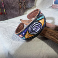 “Flame Mark” Hand Made Genuine Leather Bracelet