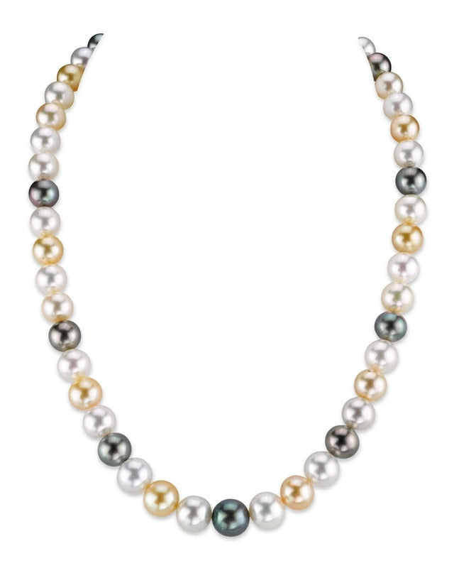 8-10mm South Sea Multicolor Pearl Necklace - AAAA Quality