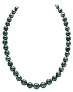 8-10mm Dark Tahitian South Sea Circle-Baroque Pearl Necklace