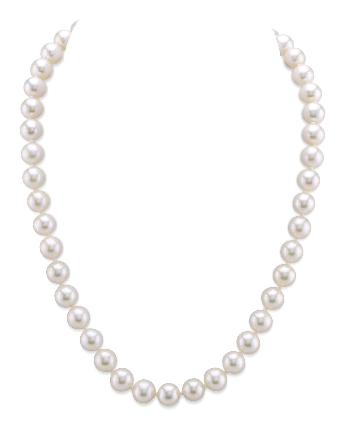 8.0-8.5mm White Freshwater Pearl Necklace - AAAA Quality