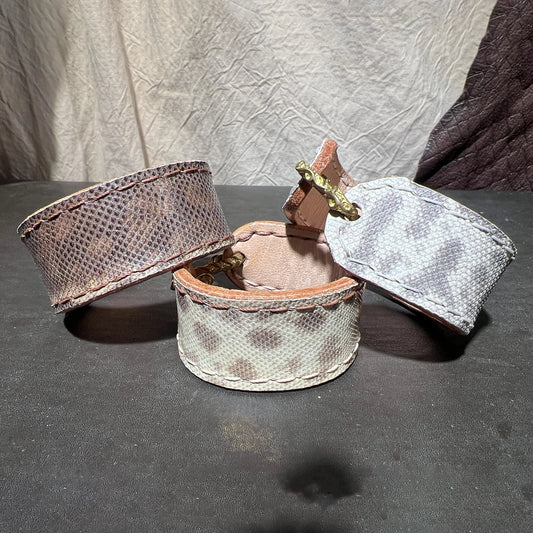 Hand Made Original Color Sand Snake Skin Bracelet