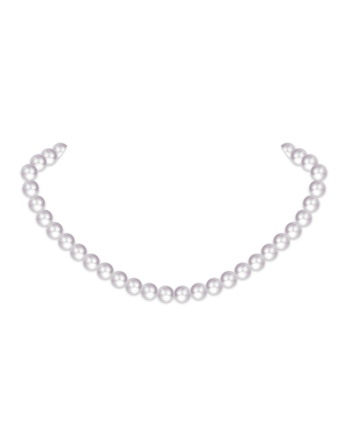 7.5-8.0mm Japanese Akoya White Pearl Necklace- AAA Quality - Preala Jewels #
