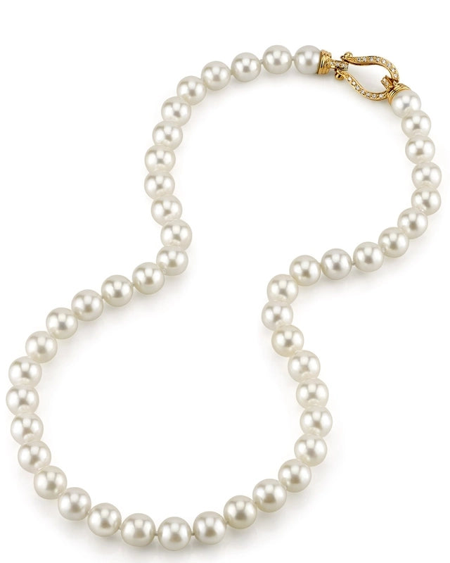 GIA Certified 8.5-9.0mm Japanese Akoya White Pearl Necklace - AAA Quality