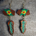 “Brownwood” Hand Made Genuine Leather Earing Ware
