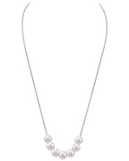 Japanese Akoya Pearl 14K Gold Tincup Celeste Necklace