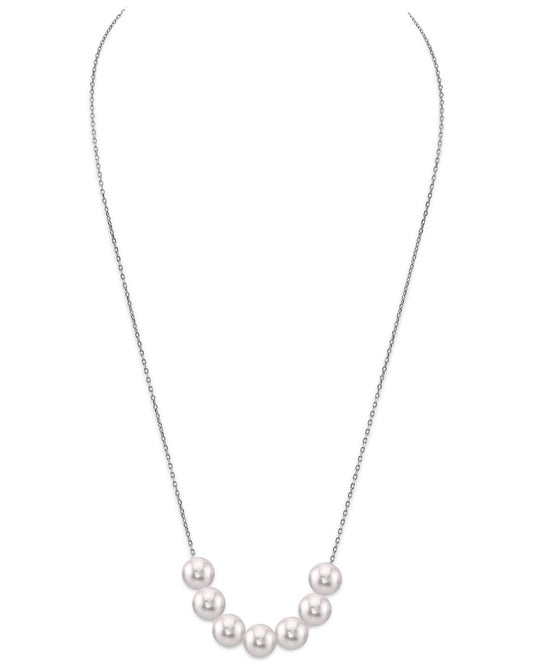 Japanese Akoya Pearl 14K Gold Tincup Celeste Necklace
