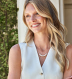 Japanese Akoya Pearl 14K Gold Tincup Celeste Necklace