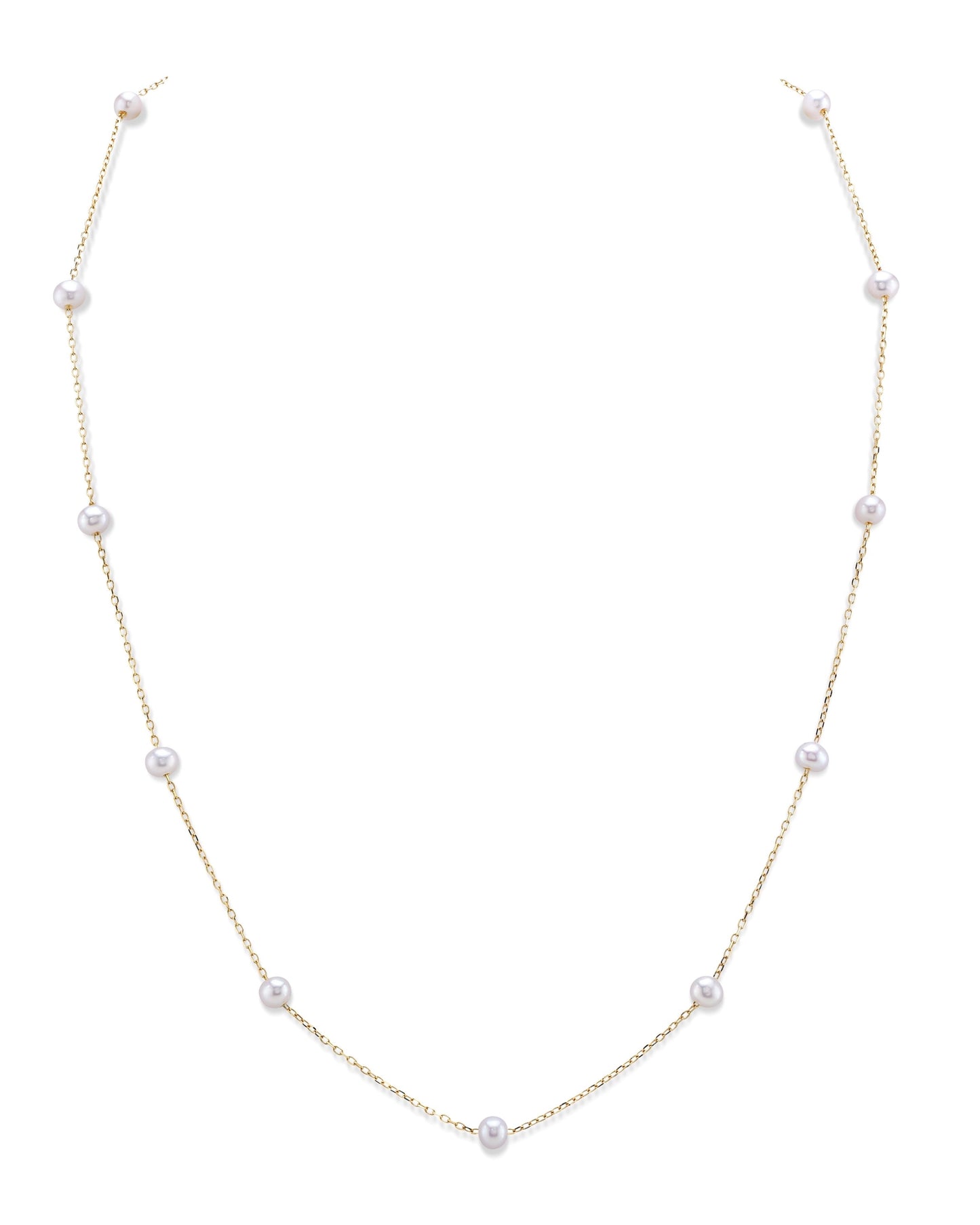 White Freshwater Pearl Tincup Molly Necklace
