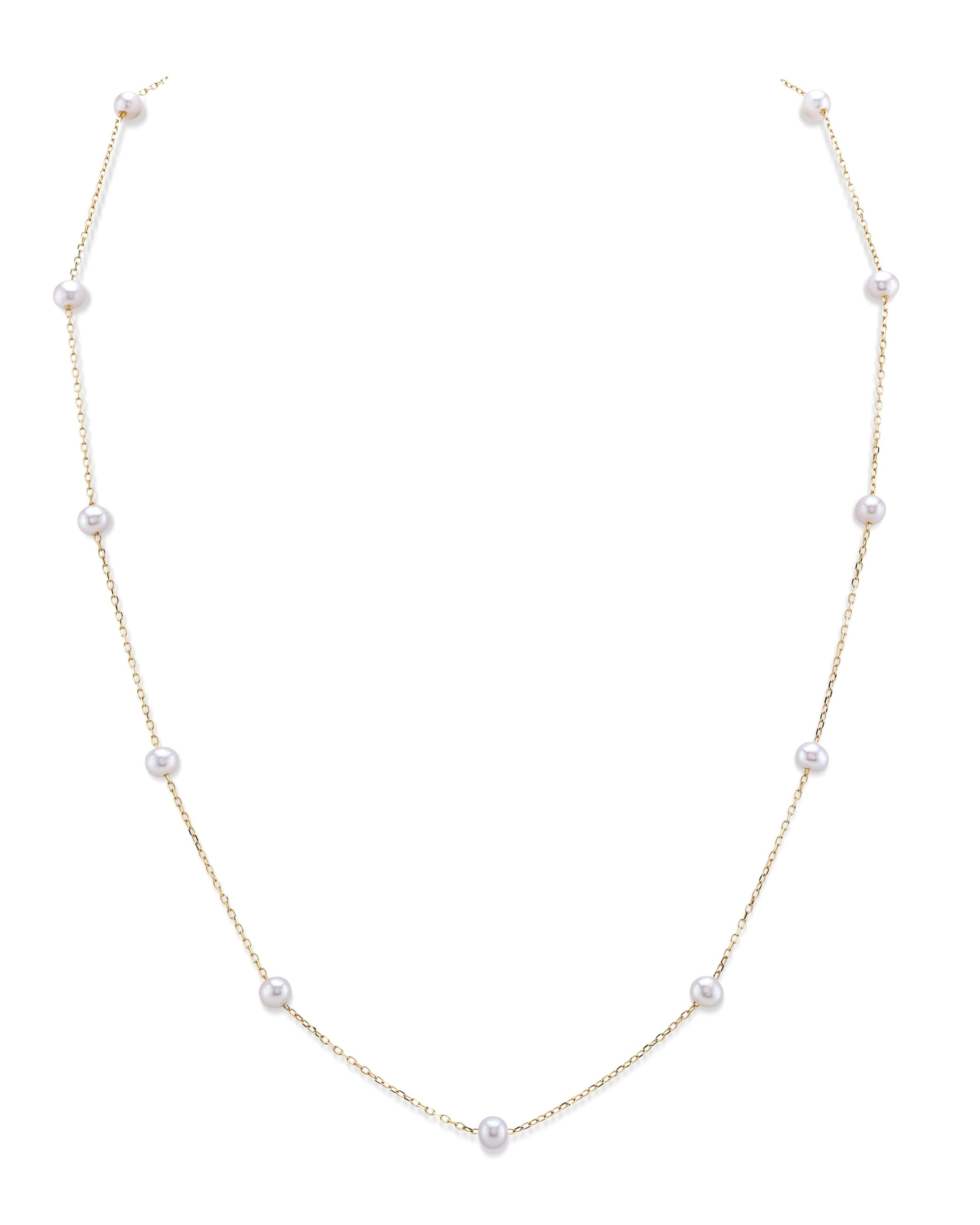 White Freshwater Pearl Tincup Molly Necklace