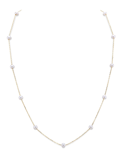 White Freshwater Pearl Tincup Molly Necklace