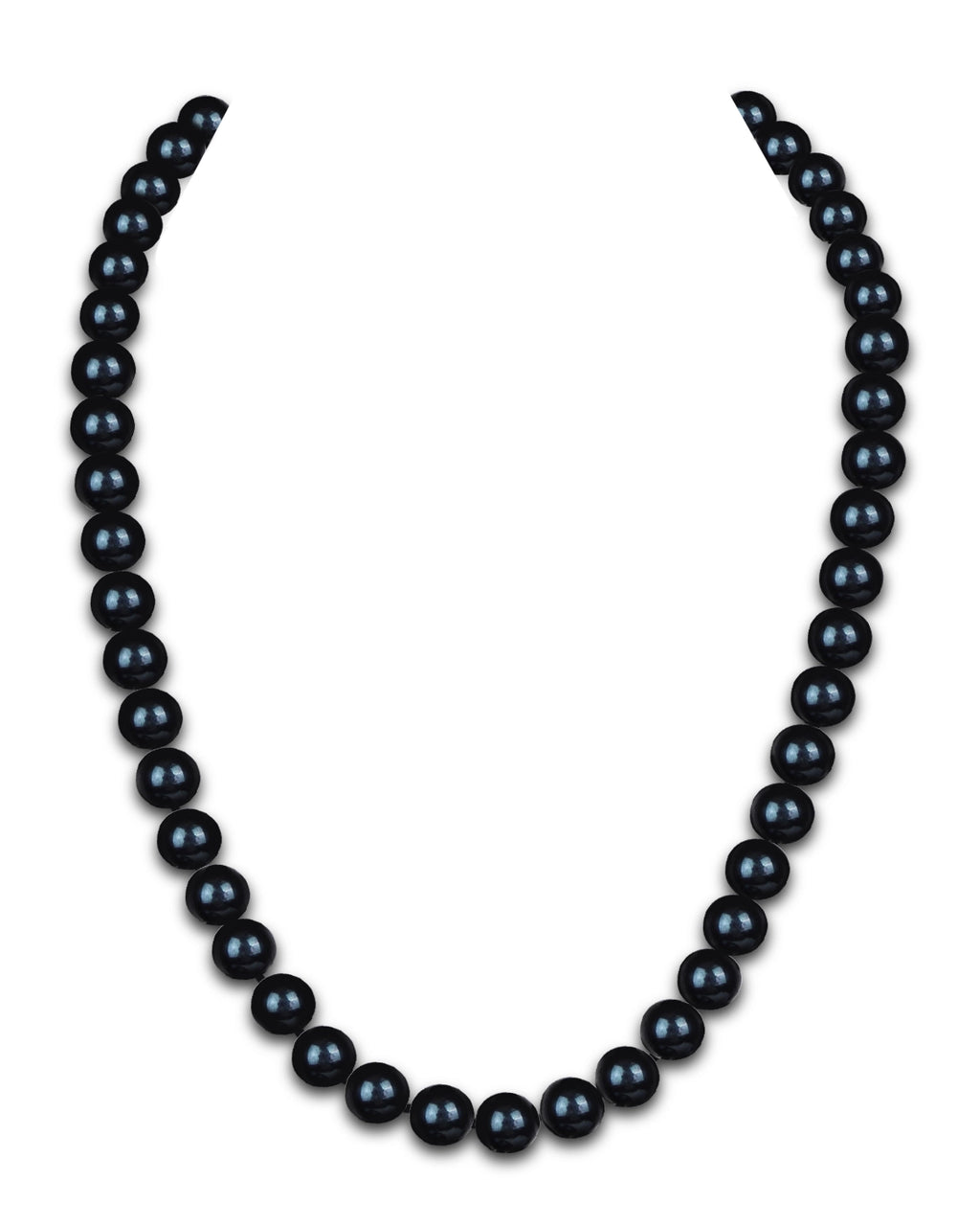 7.5-8.0mm Black Freshwater Pearl Necklace - AAA Quality