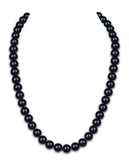 7.5-8.0mm Black Freshwater Pearl Necklace - AAA Quality