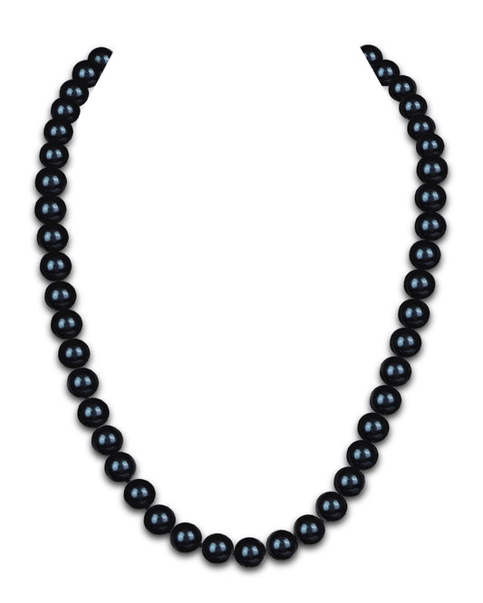 7.5-8.0mm Black Freshwater Pearl Necklace - AAA Quality