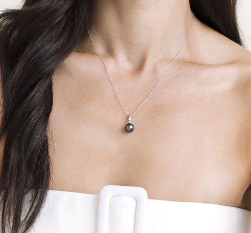 Tahitian South Sea Pearl & Diamond Michelle Pendant
