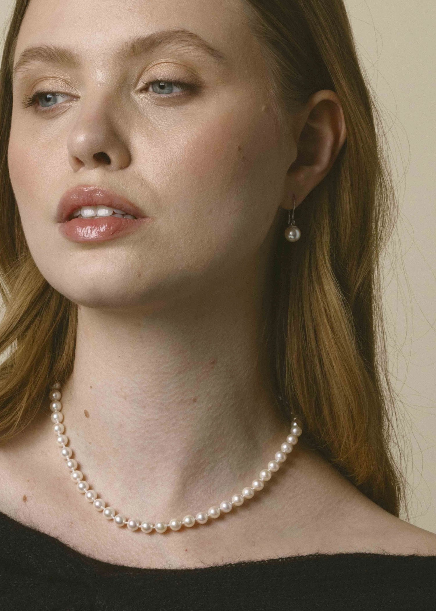 6.0-6.5mm Japanese Akoya White Pearl Necklace - AAA Quality