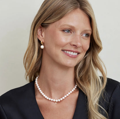 7.5-8.0mm Japanese Akoya White Pearl Necklace - AAA Quality